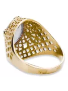 Zirkon 14 Karat Gelbgold Ring Vintage Stil vrc030y